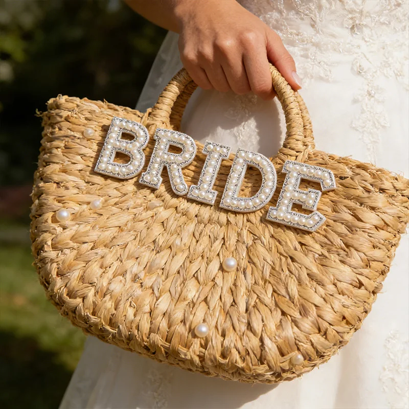 BRIDE Buchstaben-Strass-Applikation Selbstklebend für Kleidung, Taschen, Hüte, DIY-Basteleien für Hochzeit, Brautparty, Dekoration und Geschenke – Detail 2