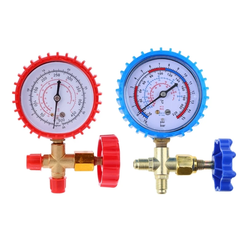 

220PSI 500PSI Professional Air Conditioning Refrigerant Recharge Pressure Gauge Manometer