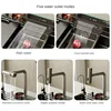 304 Stainless Steel Sink Thickened Large Single Slot Multifunctional Digital Display Honeycomb Embossed Vegetable Washing Basin 6