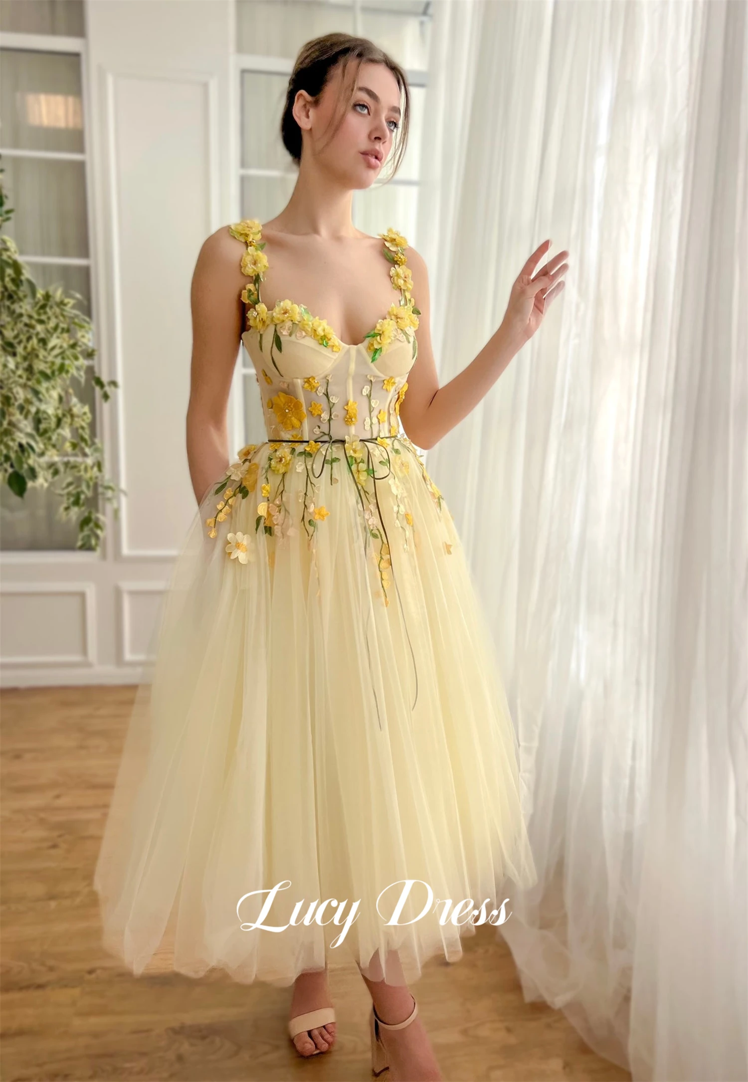 Lucy Party Dress Floral Fabric Special Occasion Dresses Graduation Gown  Ball Gowns Robes De Cocktail Evening dresses Customized - AliExpress 320