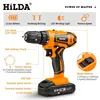 HILDA 12V 16.8V 21V Cordless Drill Electric Screwdriver Mini Wireless Power Driver DC Lithium-Ion Battery Power Tools 2