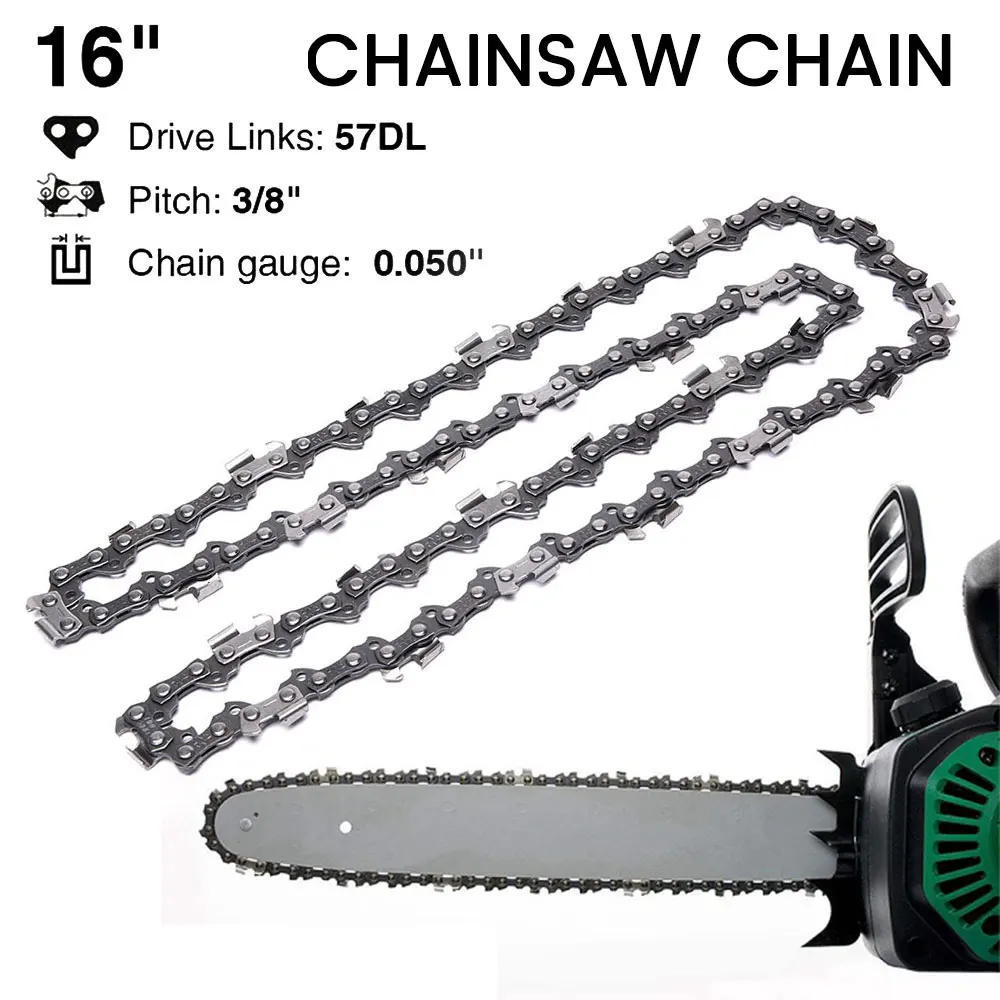 16In Chainsaw Chain 57 Drive Links 3/8" LP Mini Guide Saw Replacement Portable 0.050" Gauge chainsaw chain