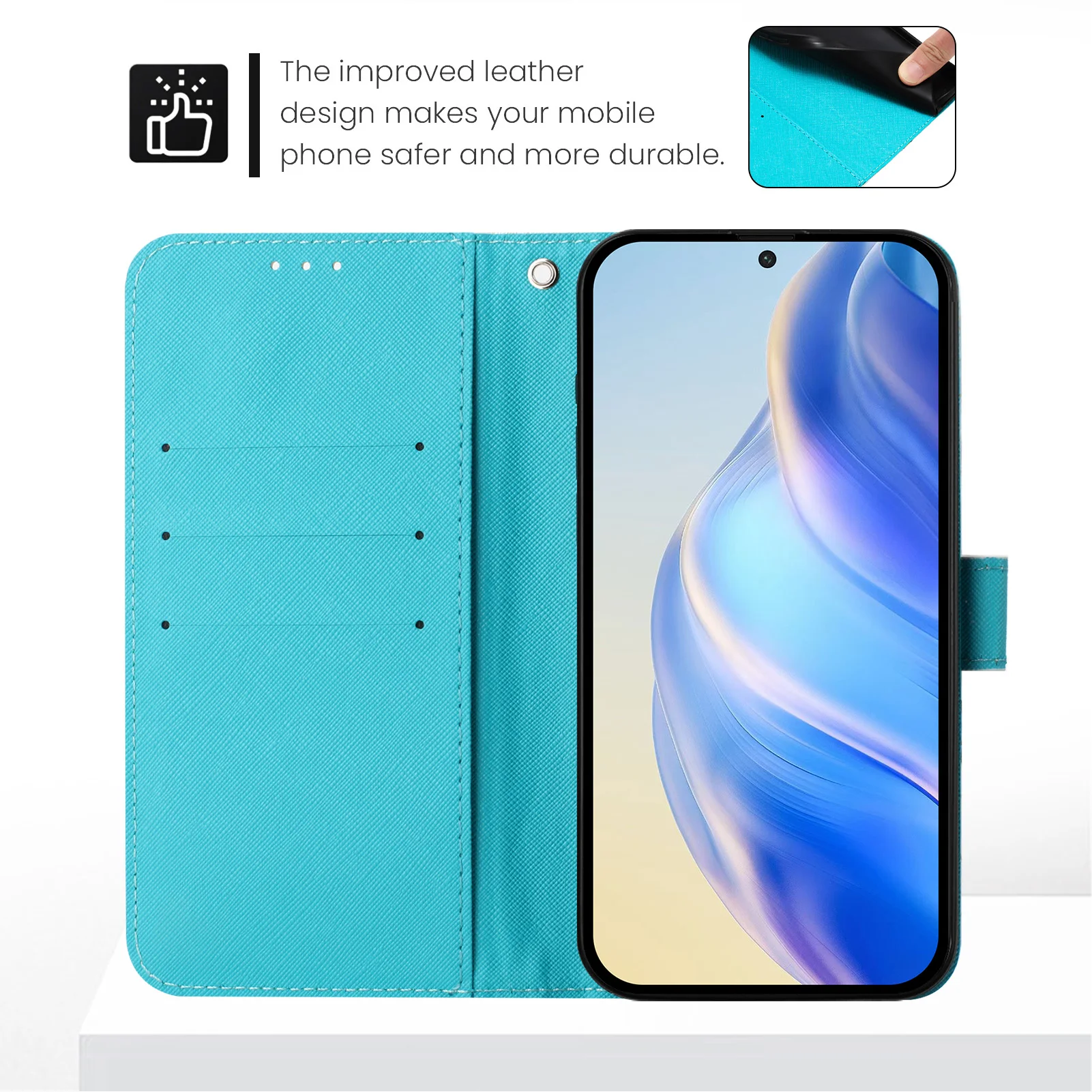 Cartoon Leather Wallet Phone Case - Flip Design Cover