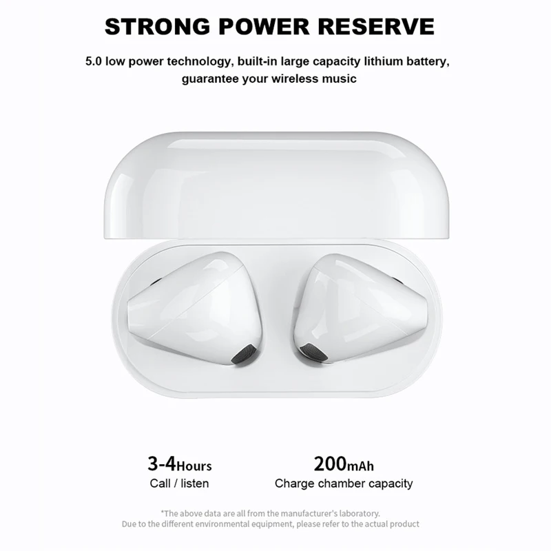 AirPods Pro 4 TWS Wireless Headphones Compatible Bluetooth 5.0 Waterproof with Mic for  iPhone Pro4  - SKY COVER