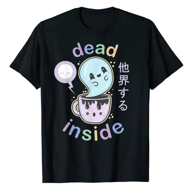 Mulheres pastel goth gráfico t camisa harajuku tshirt para senhoras kawaii  anime japonês roupas góticas preto t topo - AliExpress