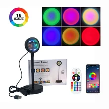 

RGB Projector Sunset Light with Remote Control Bluetoooth App Led for Home Bedroom Photography Moon Lamp Night Light Usb Powered