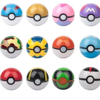 7cm Pokemon Pikachu Pet Elf Ball Pokeball Pop-up Poke Balls Kids Toy Hot Home Decoration Gift