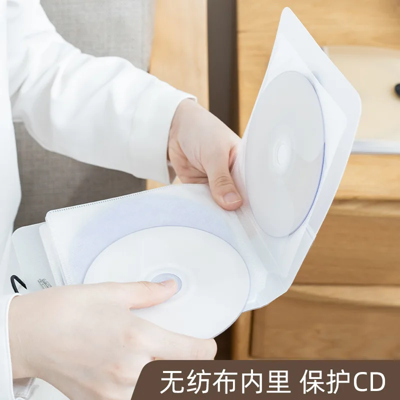 Plastic 12pcs Disc CD Case DVD Holder Wallet Storage Bag Organizer Cover Bag Box CD DVD Album Box Cases Buckle cd dvd storage bag cd dvd storage case