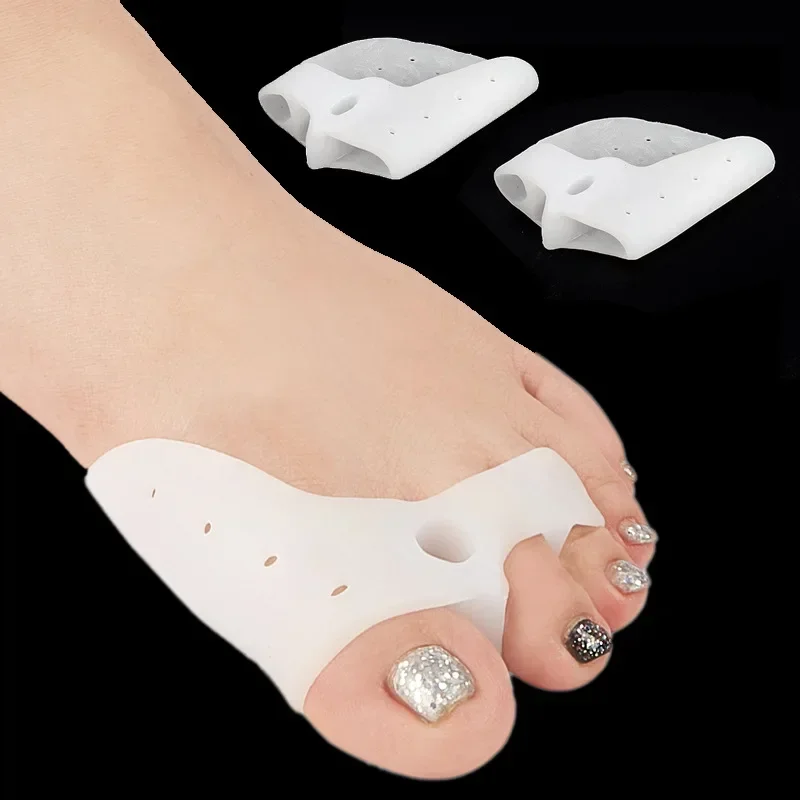 Unisex Silicone Toe Correctors Breathable Hallux Valgus er Toe Separators Pedicure Tool for Straighter Toes Foot Care