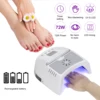 72W Cordless Fan Nail Lamp UV LED Lamp Nail Dryer 3 Timers Nail Curing Lamp Smart Polish Sensor Light Nail Art Tool 6