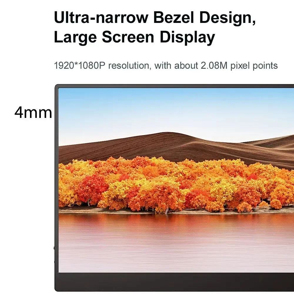 XIANWEI QLED 繫 ޴ , 100% SRGB FHD ܺ ÷ ȭ, ̴ PC Ʈ PS5/4 ġ Xbox ޴, 15.6 ġ