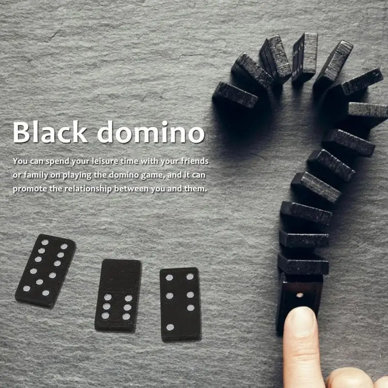 28Pcs 나무 도미노 블록 키트 여행 재미있는 테이블 게임 도미노 장난감 어린이 어린이 교육 장난감 어린이 선물