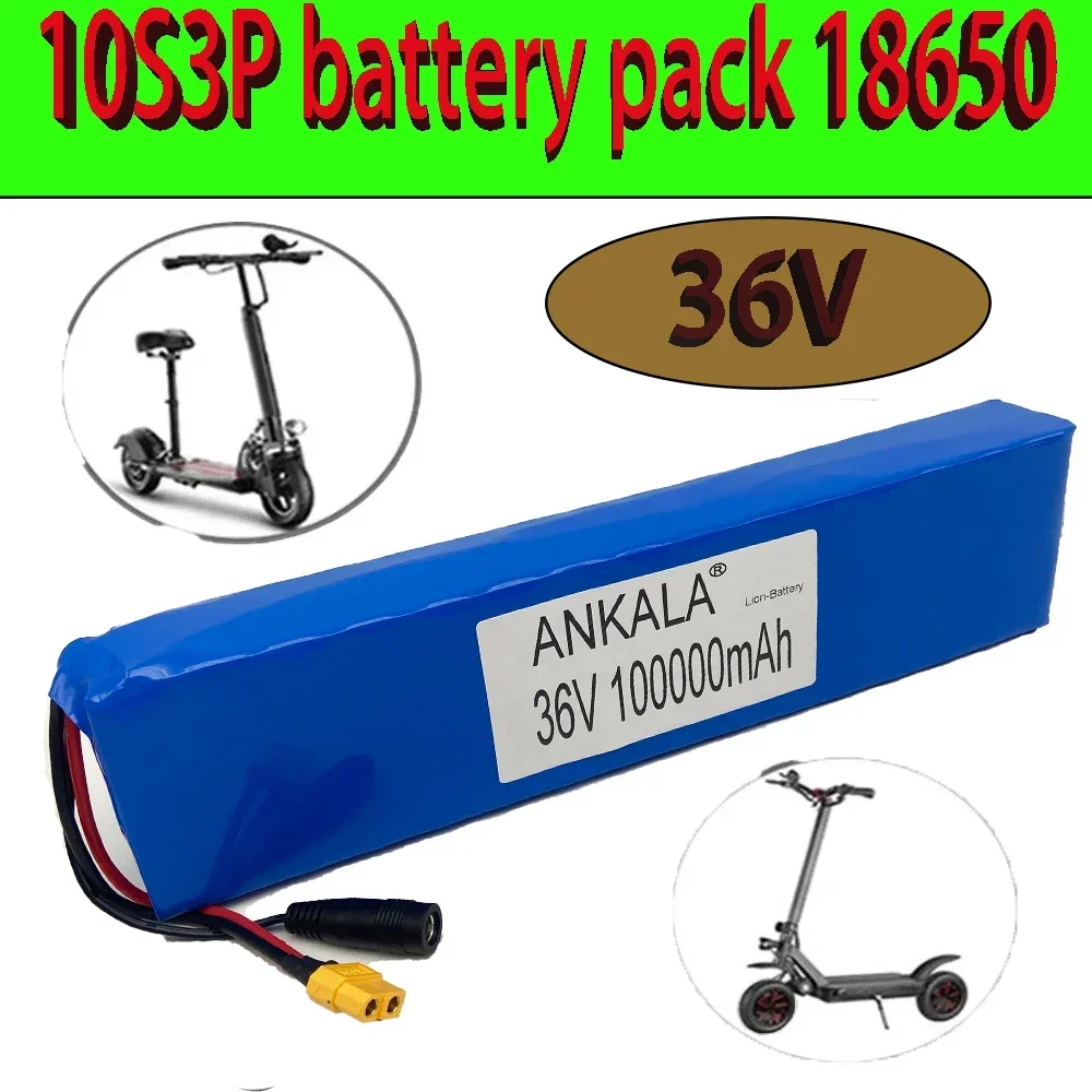 Batterie Lithium 36V 100000 MAh Pour Scooter M365 - Haute Capacité, Longue Autonomie, Avec Connecteur XT60