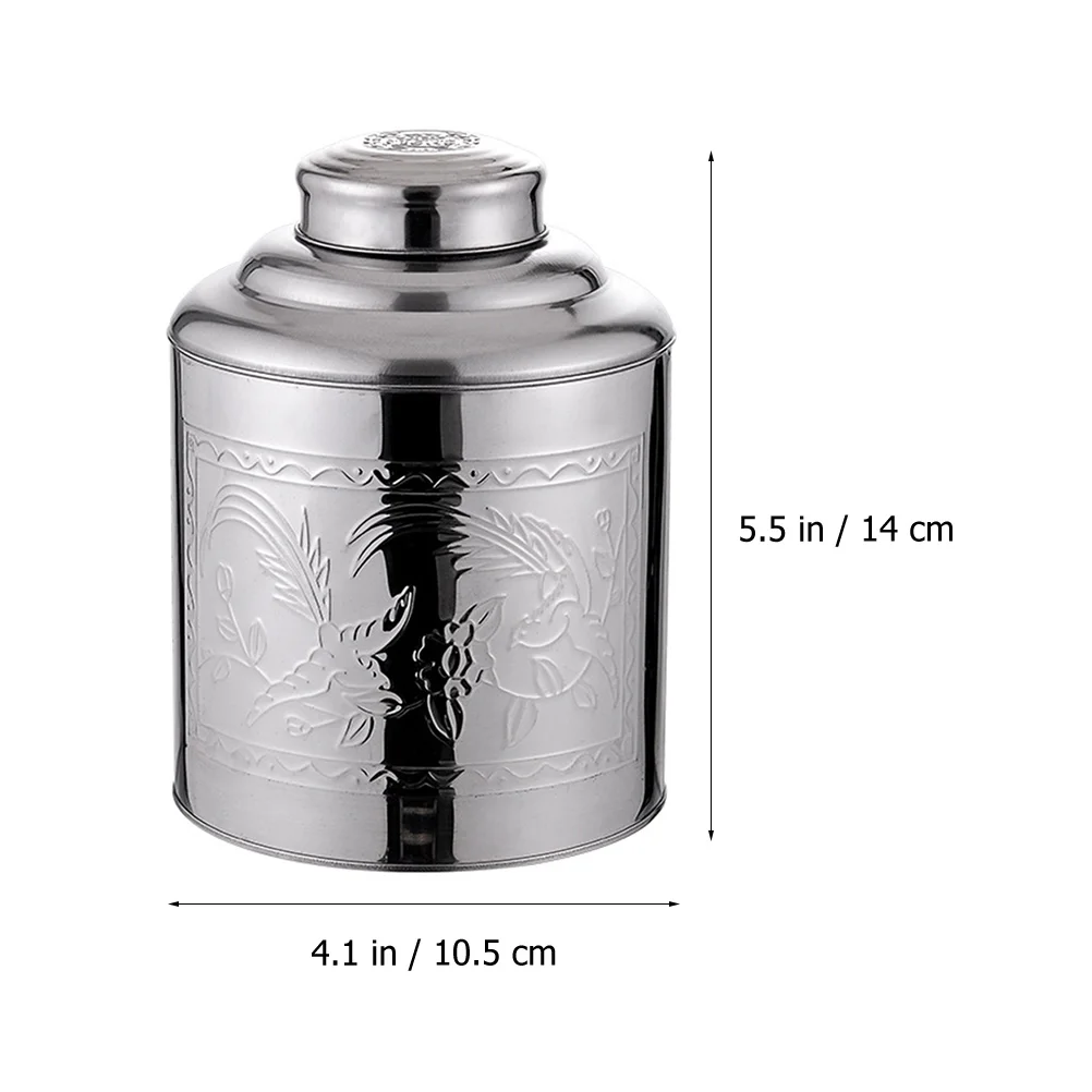 Tea Canister Storage Tin Jar Coffee Container Sugarmetal Loose Steel Containers Stainless Leaf Kitchen Canlid Sealed Airtight Tea Tin Box Tea Canister