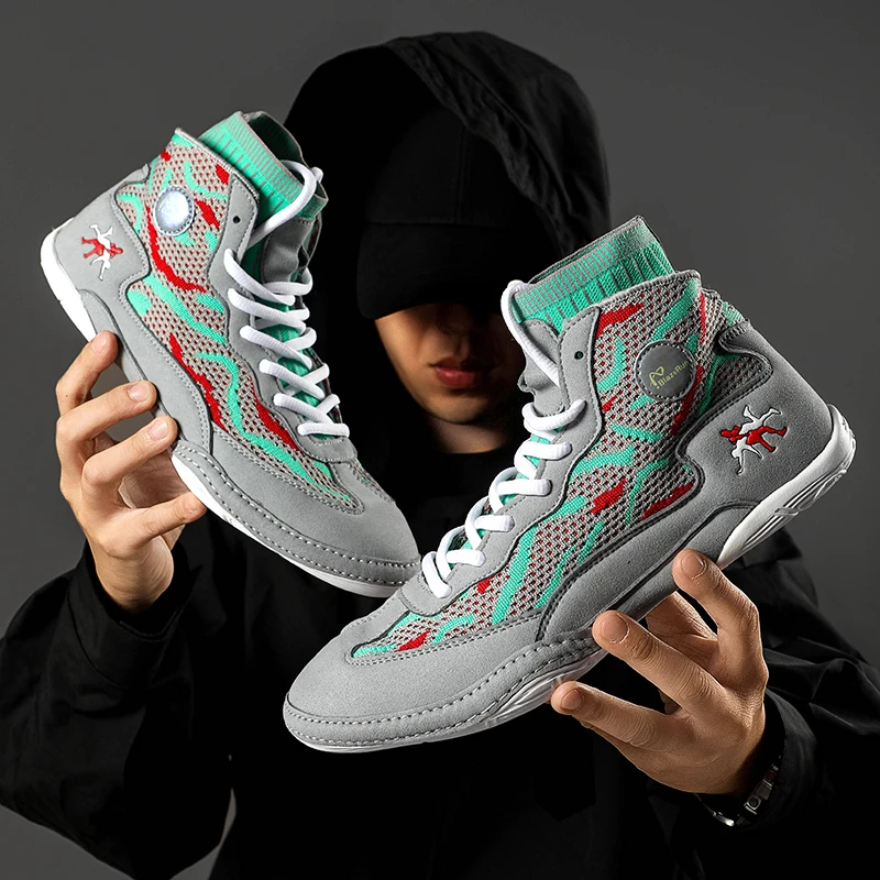 Women's Men's Training Fighting Boots Boxing Shoes Wrestling Shoes Fitness Equipment Gear Combat Sports