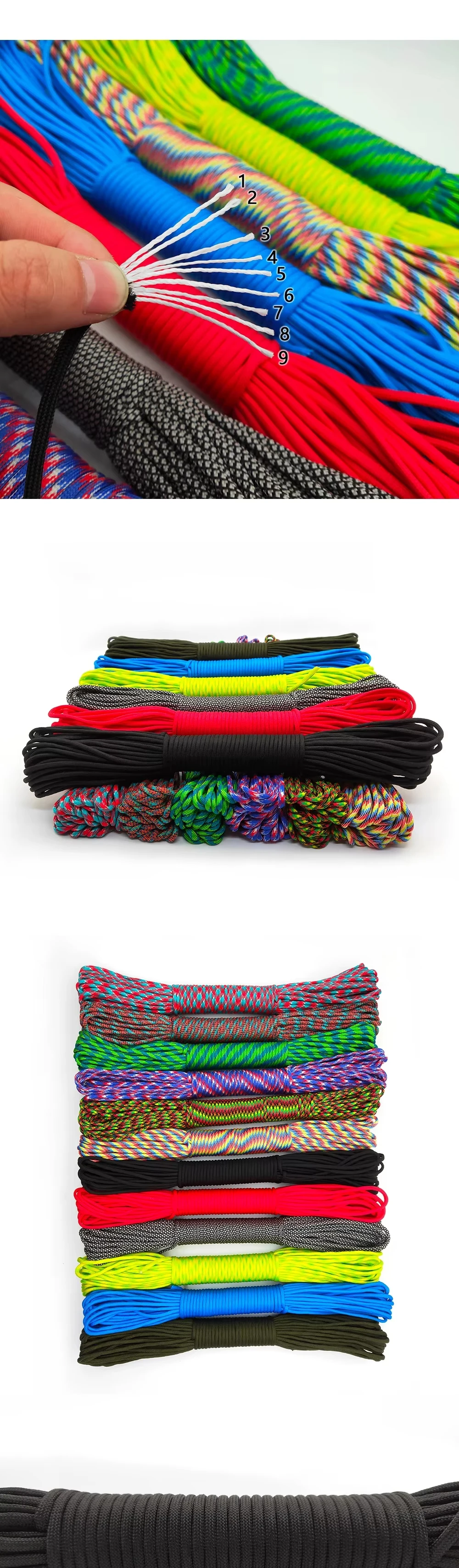 Dia.4mm 9 stand Cores Paracord for Survival Parachute Cord Lanyard Camping Climbing Camping Rope Hiking Clothesline 1 S4c009d57d61c4f5f8016143cd542f1d9N
