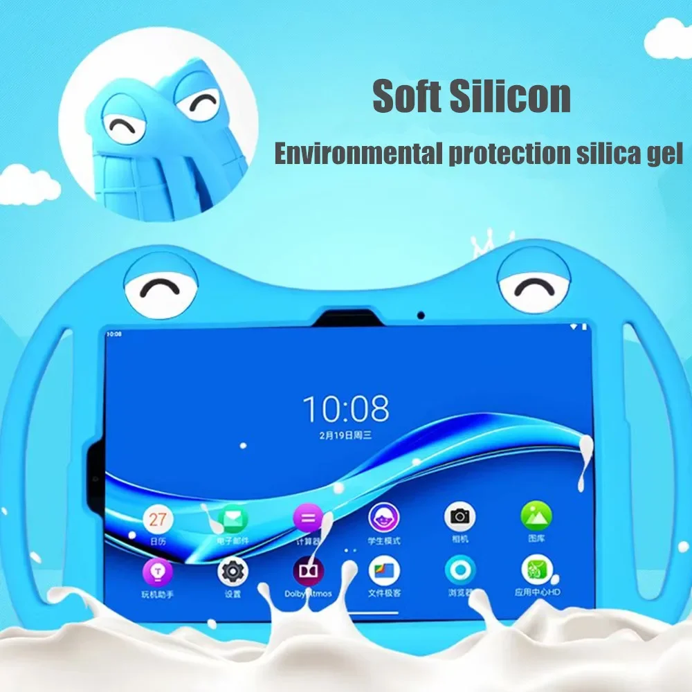 Portable Shockproof Silicone Tablet Cover with Kickstand, 10.1