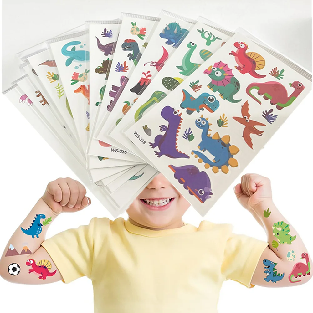 

20 Sheets Dinosaur Temporary Tattoos Kid Waterproof Tattoo Stickers Dinosaur Theme Birthday Tattoo Stickers Party Favors Reward