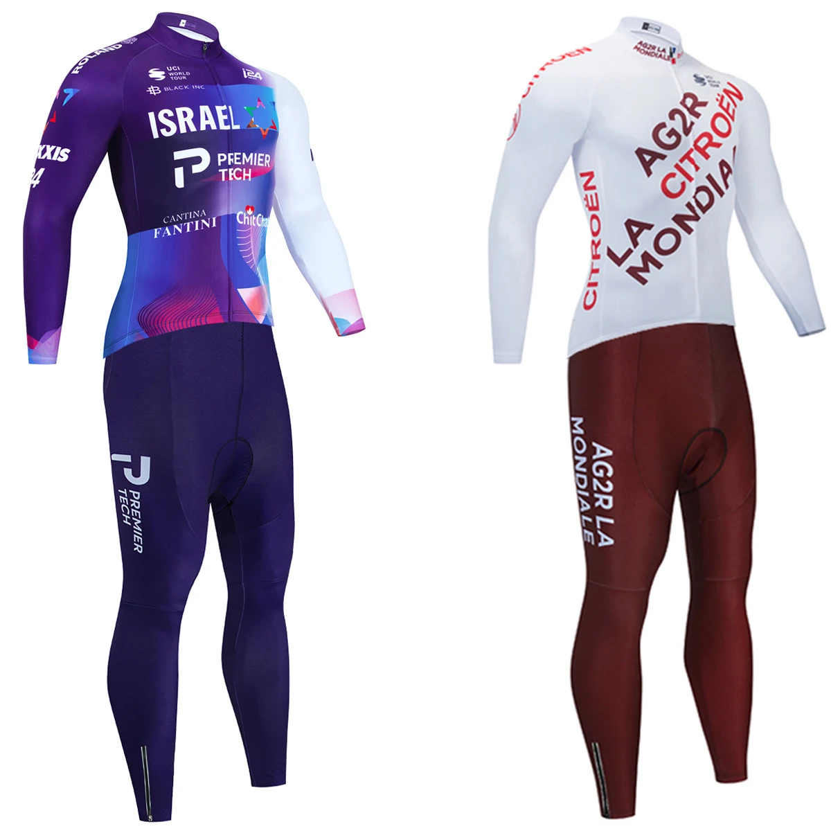 2023 ISRAEL Cycling Jersey AG2R Team Bike Maillot Pants Suit Men 20D