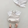 Summer Newborn Infant Baby Girls Boy Streak Romper Muslin Sleeveless Rainbow Rompers T-shirt Kids Onepiece Fashion Baby Clothing 4