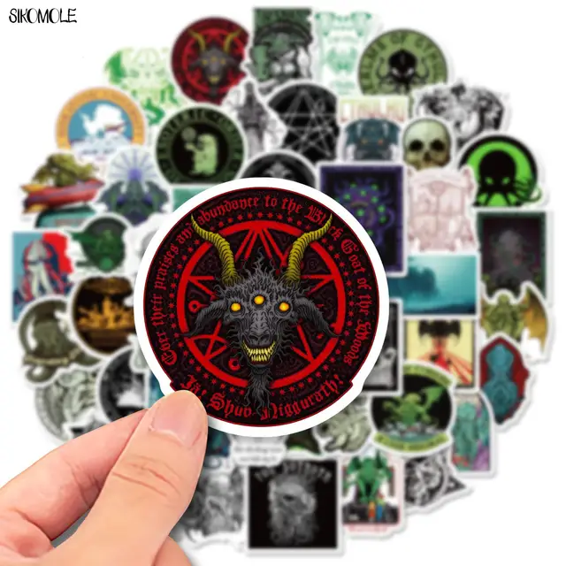 10/30/50PCS Mixed Cartoon Skeleton Horror Great Cthulhu Mythos Stickers DIY Toys Car Skateboard Laptop Decal Graffiti Sticker F5 3