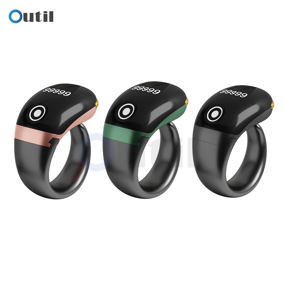 휴대용 링 타입 볼 디지털 핑거 카운터 75mah C타입 충전식 조절 가능 OLED 화면 디스플레이 미니 탈리 카운터