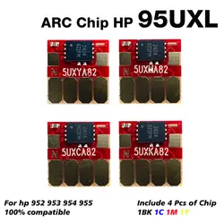 Universal ARC Chip Cartridge for HP Printers - High - Capacity Refill CISS (4pcs (1set))