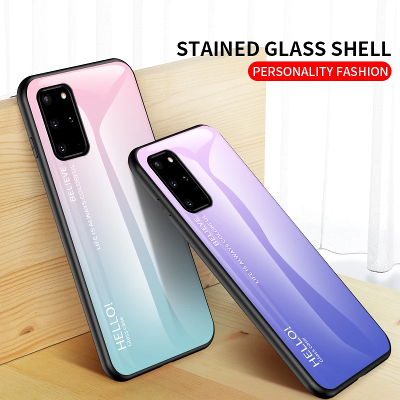 Colorful Gradient Tempered Glass Case Cover
