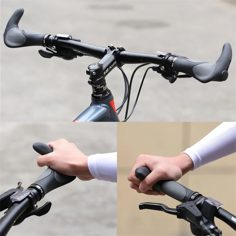 WEST BIKING MTB Bike Grips Anti-slip Shock Absorption Ergonomic Bicycle Handlebar Cover Bar End Plugs Cycling Accessories