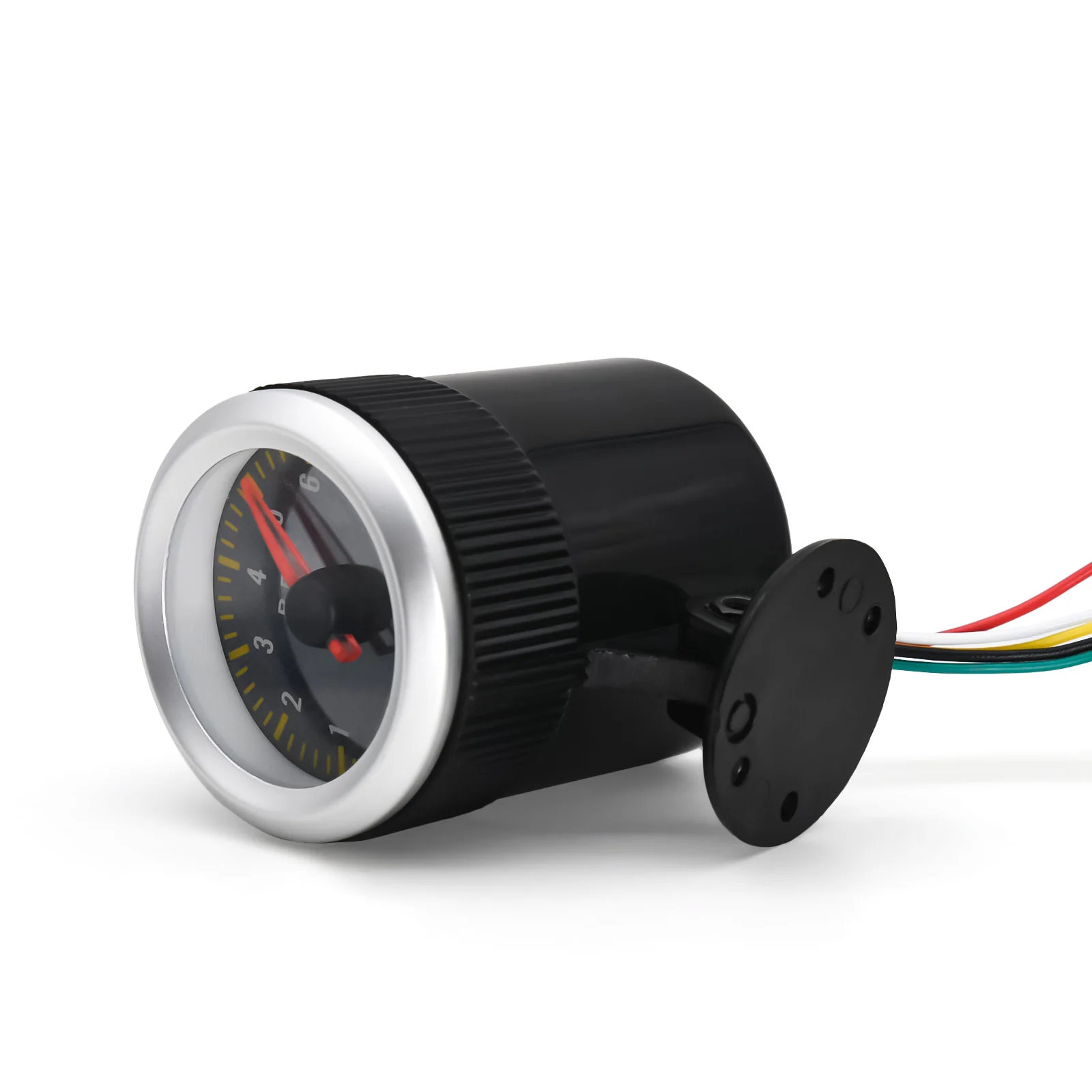 2" 52mm Car LED Tacho Gauge Tachometer Boat Carbon Fiber Face Yellow 0-8000 RPM meter 6050 for Auto tachometer gauge engine tachometer tachometer meter