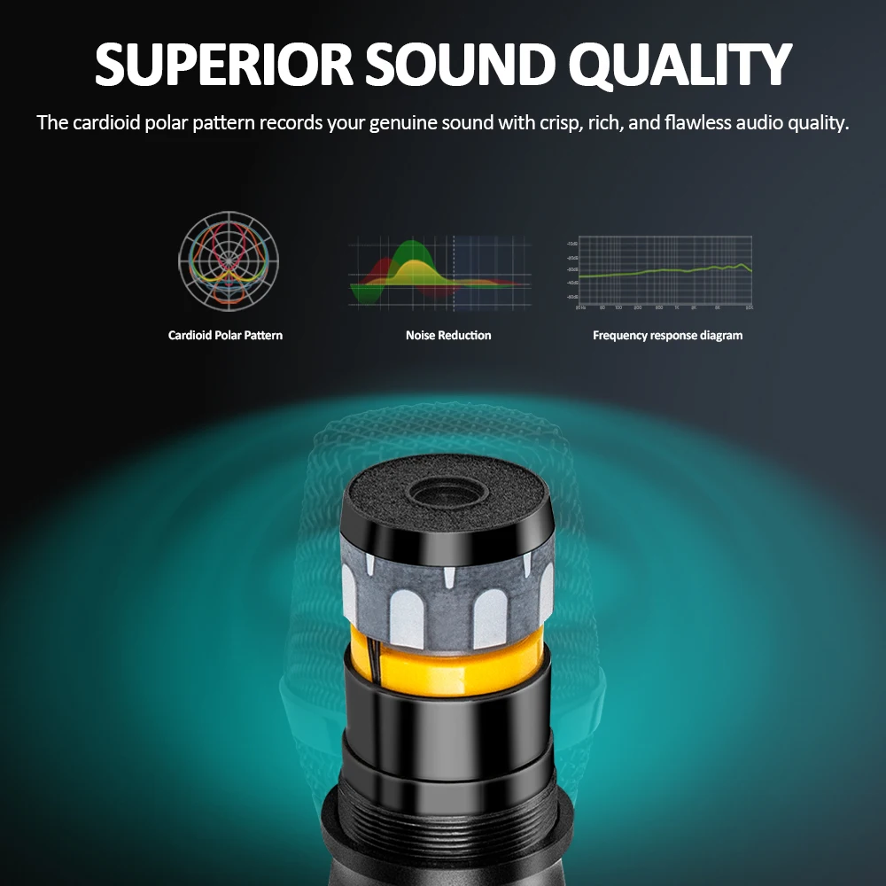 4 Channel Karaoke Audio Mixer Dual UHF Wireless Microphone USB Bluetooth DJ Mixer for Party Computer Studio Recording DGNOG