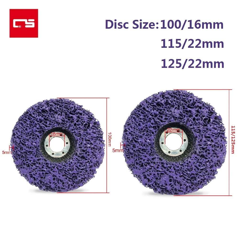 2/5pcs 125mm Grind Disc Abrasive Wheel Paint Rust Remover Poly Strip Disc for Angle Grinder Clean Polish Metal Motorcycles Car