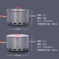 Pot d'échangeur de chaleur de Camping pour 2 à 3 personnes, Bulin S2500, batterie de cuisine Portable, 2L, économie d'énergie, chauffage rapide 5