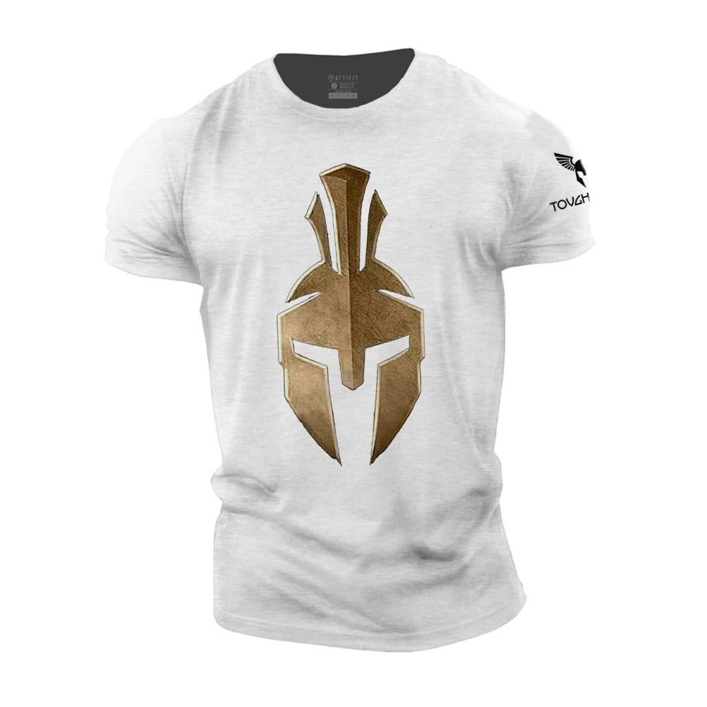 

T Shirt For Men Spartan Bodybuilding Tracksuits Leisure O-neck Outdoor Sports Short Sleeve Summer Quick Dry Material Loose Tees
