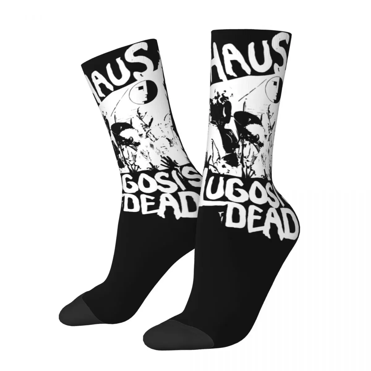 

Fashion Men's Women's Bauhaus Band Bela Lugosi's Dead Album Theme Socks Post Punk Merch Crew Socks Comfortable Best Gift Idea