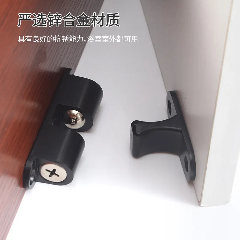 No-Drill Zinc Alloy Magnetic Door Catch-Strong Magnetic Spring Clips for Cabinets and Wardrobes close