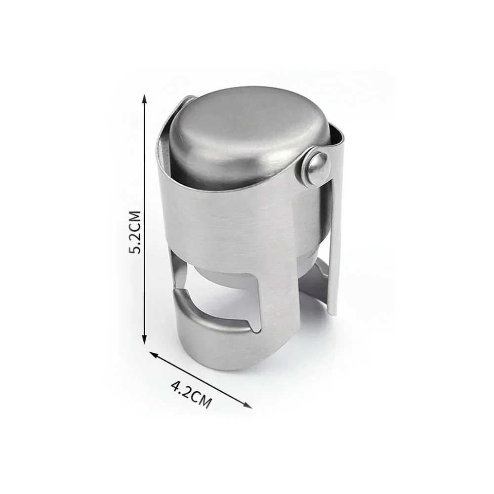 Wine Bottle Stopper Wine Beer Bottle Cork Plug Stainless Steel Champagne Sparkling Stopper Bar Tools 1PC Sealing Bottle Cap
