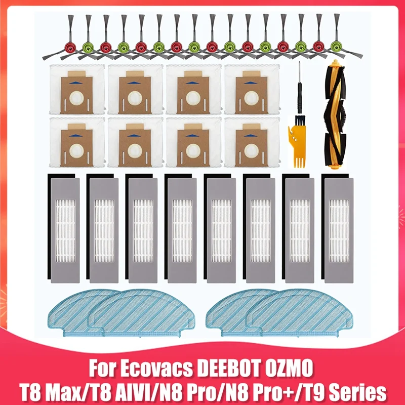 

Запасные части для Ecovacs Deebot OZMO T8 AIVI T8 Max N8 Pro N8 Pro + T9 Series аксессуары для робота-пылесоса Kit