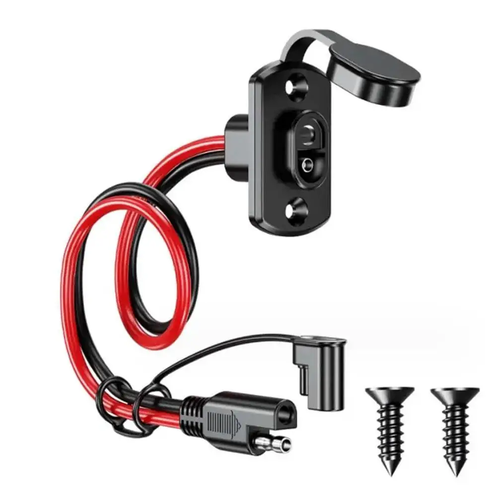 

SAE Quick Connector Harness 12AWG 30CM Waterproof SAE Extension Cord Sidewall Port for Solar Panel Generator Battery Charger