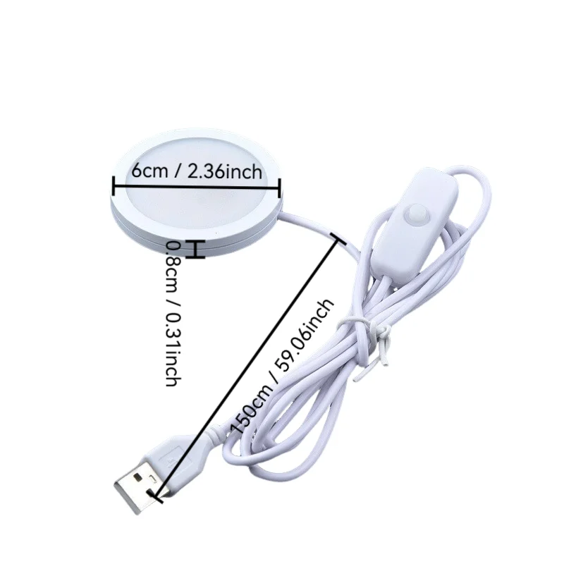밤부랩 LED 램프 키트 001 DIY 모델 (3D 프린팅 부품 제외) 초박형 8mm USB DC5V 3W 표면 장착 미니 LED 스포트라이트