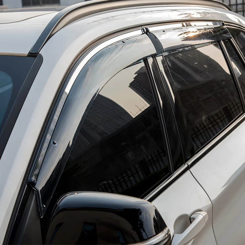 4 PièCes DéFlecteurs Vent Voiture pour BMW 5 Series F10  2011-2017, Avant ArrièRe FenêTre Latérale Pare-Vent Pare-Pluie FuméE  Protecteur Déflecteur Modifier Accessoires