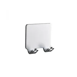 Stainless Steel Adhesive Wall Hook for Kitchen & Bathroom - Waterproof Towel and Key Hanger (Silver)