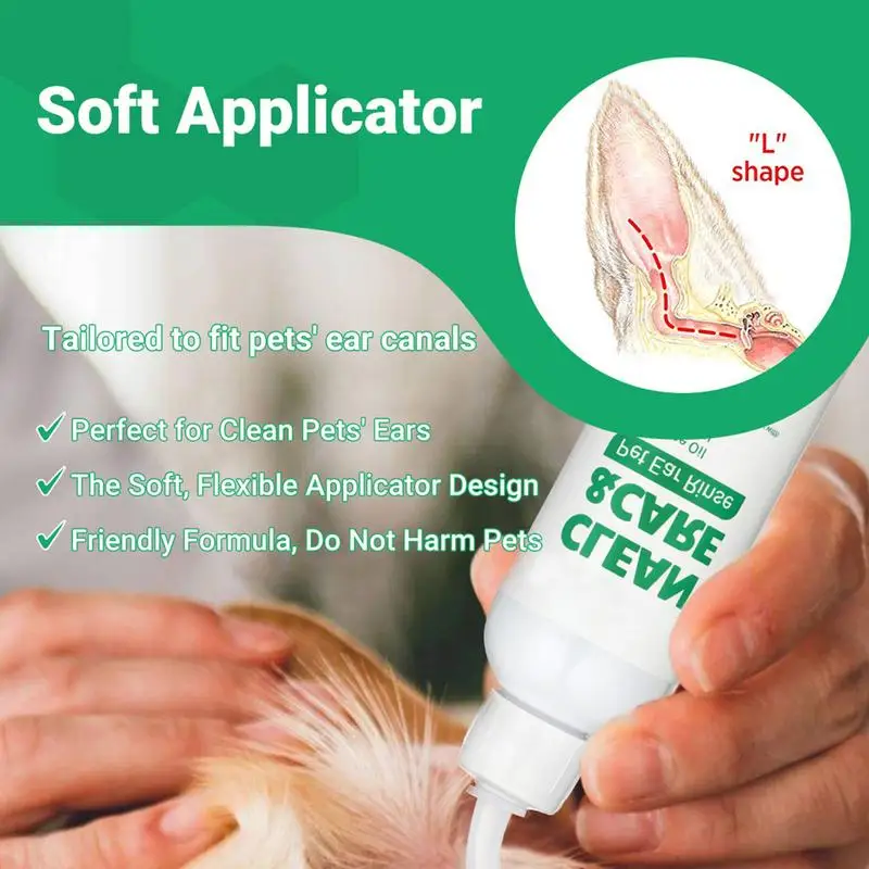 Dog Ear Drops 120ml Dog Ear Cleaner Cleaning Solution For Dogs Effective Wash Cat Cleaner Pet Supplies For Small
