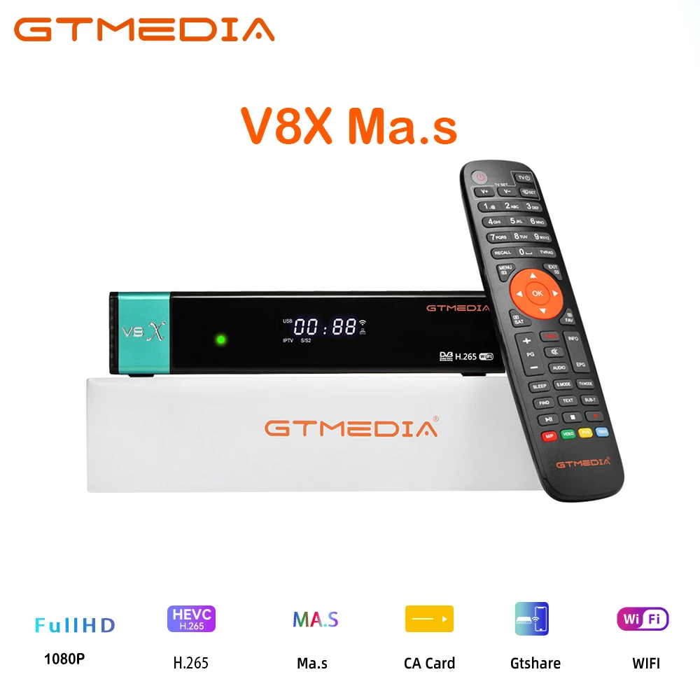 Gtmedia V8X Mars Hd 1080P Ricevitore Satellitare Sat Dvb-S/S2/S2X Finder Supporto Sat A Gtplayer Scheda Ca Ricevitori Tv