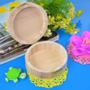 Multifunction Wooden Storage Box Round Plain Wood Case Vintage Jewelry Box With Lid Desktop Wood Clamshell Storage Organizer 2