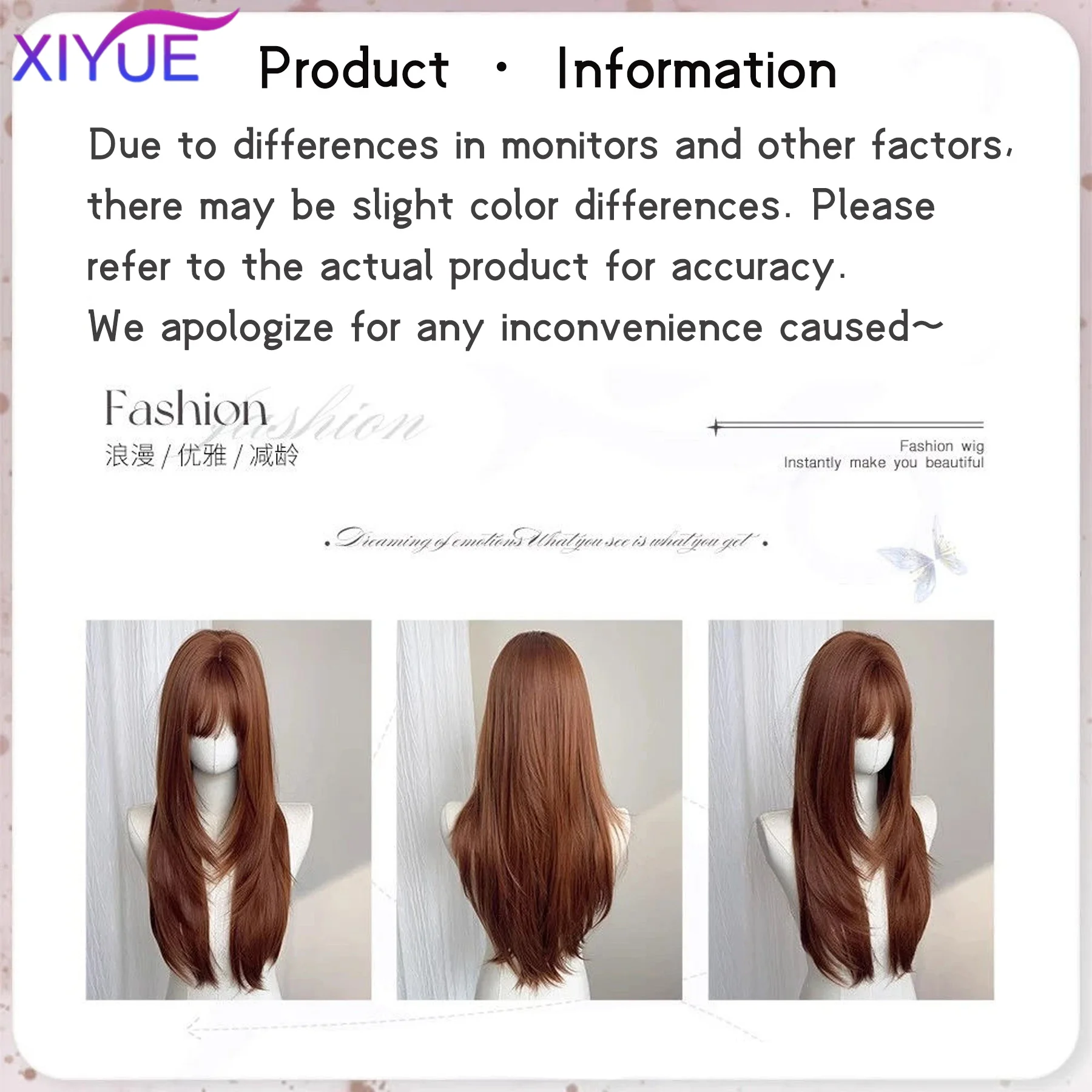 30 Inch Straight Synthetic Wig Layered Dark Orange Heat-Resistant Natural Smooth Hair Stylish Party Bangs Wigs For Women