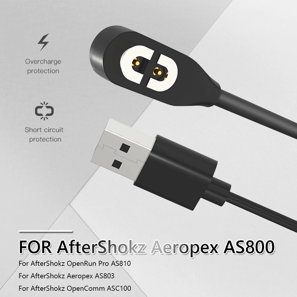 Bone Conduction Headphones Charger For AfterShokz OpenComm ASC100 / Aeropex  AS800AS803/OpenRun Pro AS810 Earphone Charging Cable