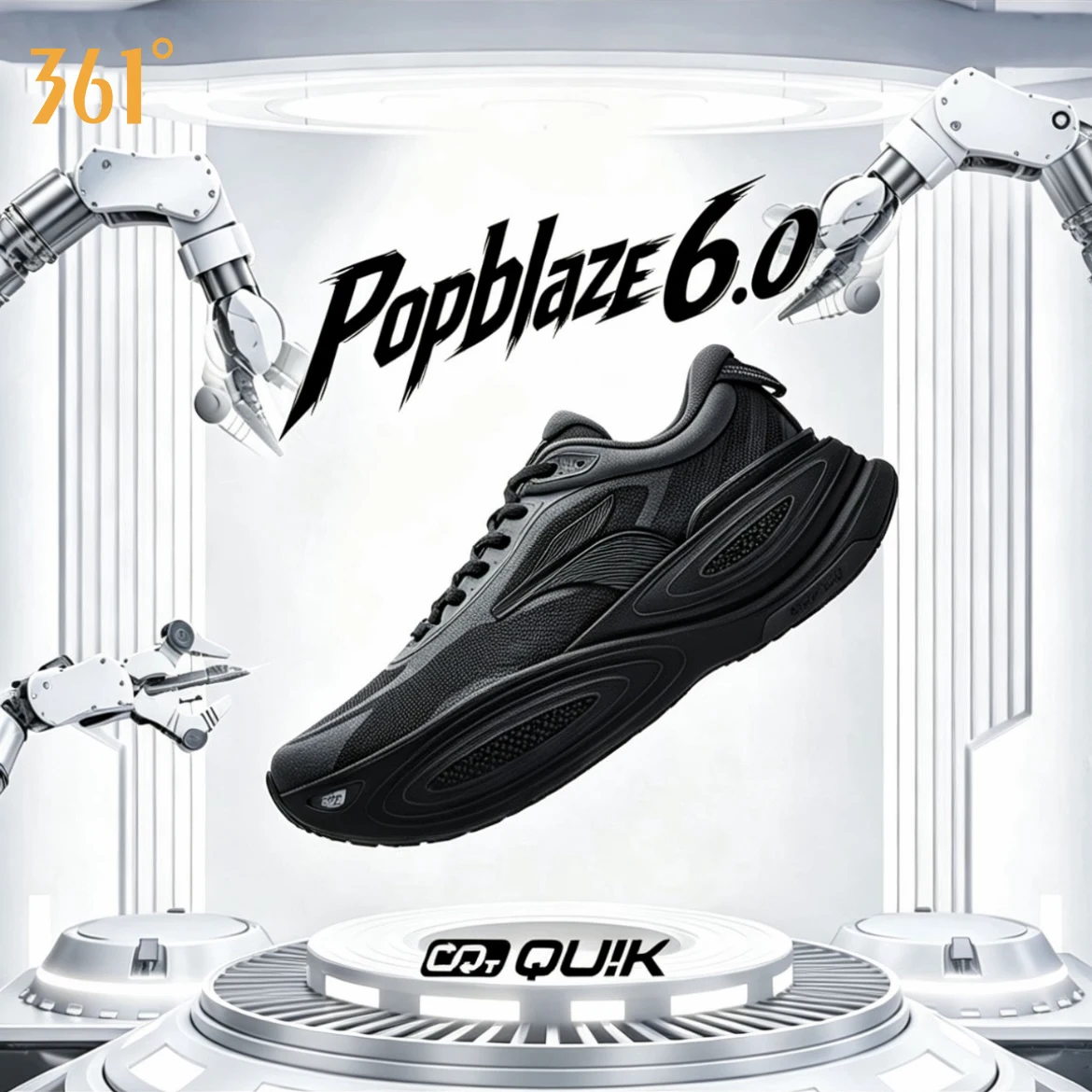 361 Degrees PopBlaze 6.0 nouvelles chaussures de course pour hommes, baskets stables, douces, légères, résistantes à l'usure, confortables, absorbant les chocs, 672622201 1
