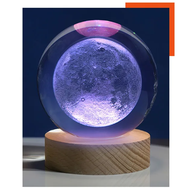 Creative Color Luminescence Crystal Ball Galactic System Snow Globe Decoração Para Quarto Bolas De Nieve Cristal Festival Gifts 4