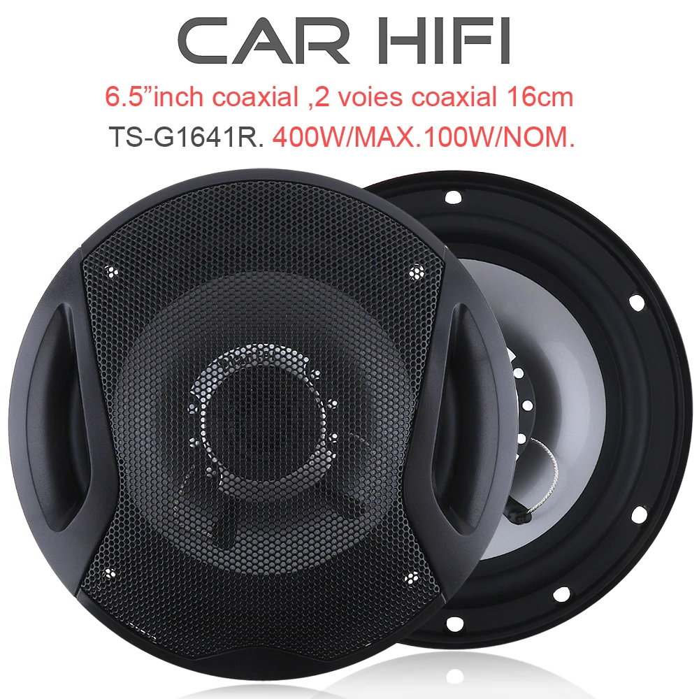 

2pcs 6.5 Inch 400W Car HiFi Coaxial Speaker Vehicle Door Auto Audio Music Stereo Full Range Frequency Speakers for Car Vehicle